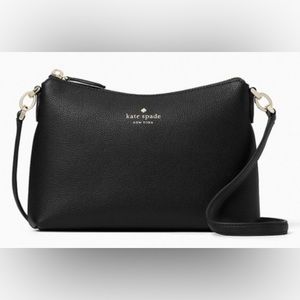 KATE SPADE Bailey Crossbody Textured Leather Black NWT Retail $299